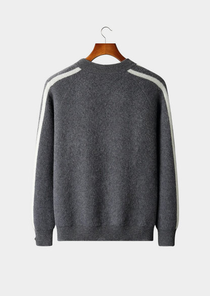 Pure Extra-Fine Merino Wool Striped Cardigan - photo 2