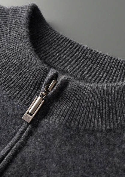 Pure Extra-Fine Merino Wool Striped Cardigan - photo 4