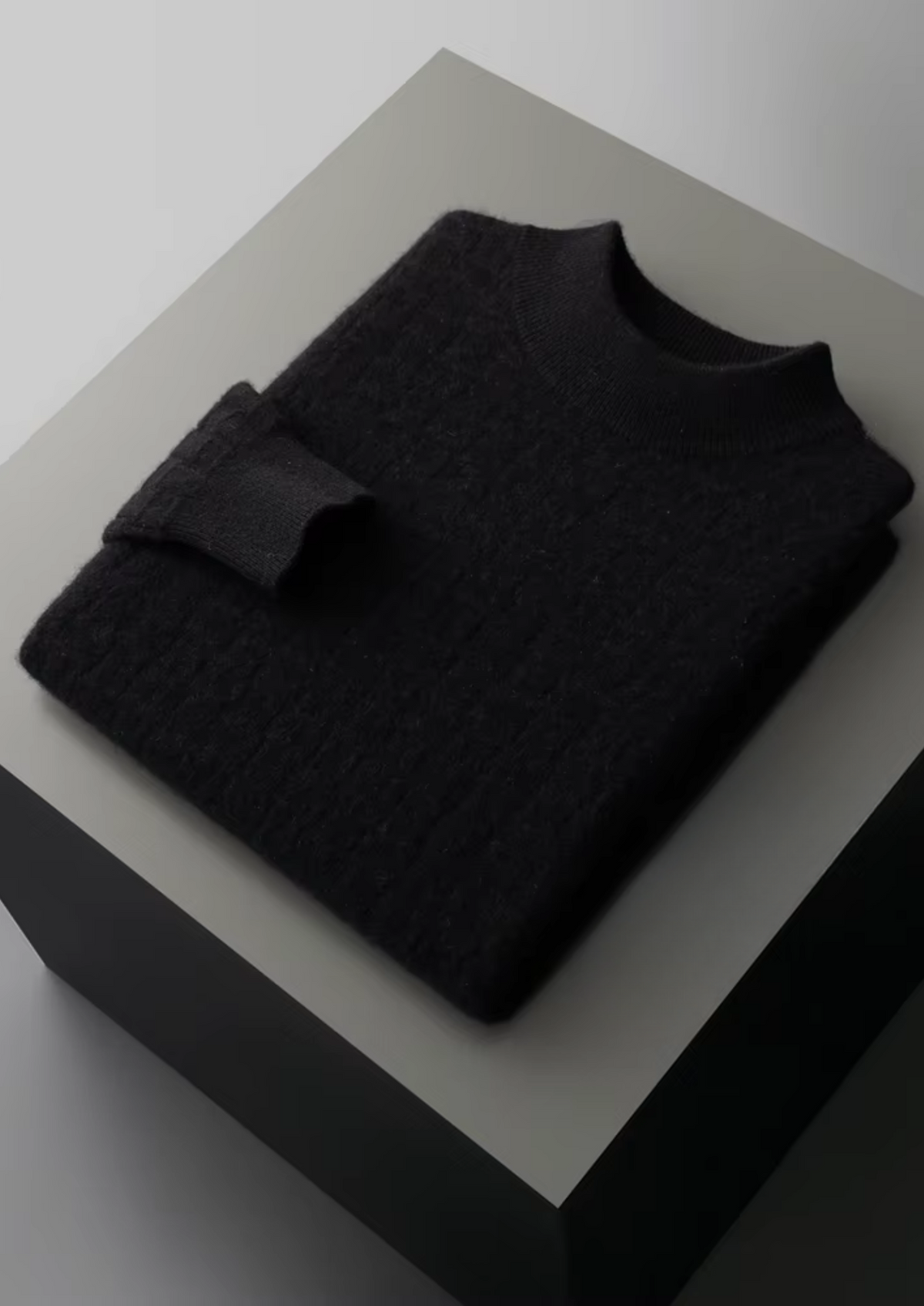 Pure Extra-Fine Merino Wool Textured Mockneck - photo 12