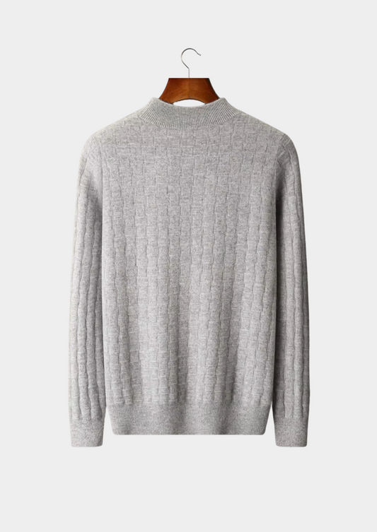 Pure Extra-Fine Merino Wool Textured Mockneck - photo 2