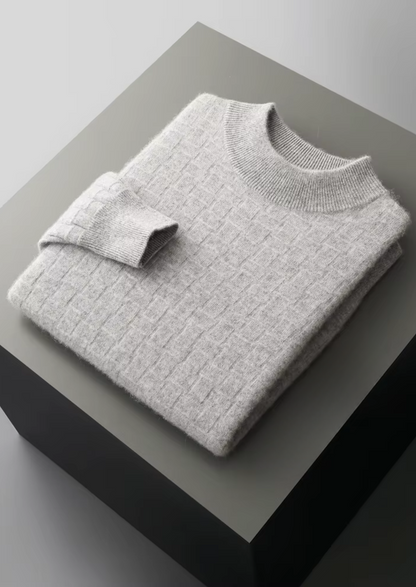Pure Extra-Fine Merino Wool Textured Mockneck - photo 3