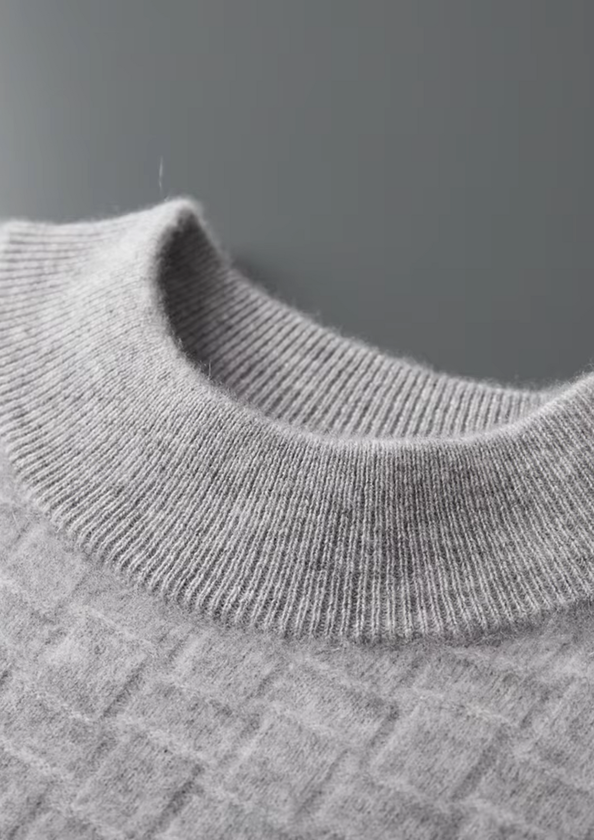 Pure Extra-Fine Merino Wool Textured Mockneck - photo 7