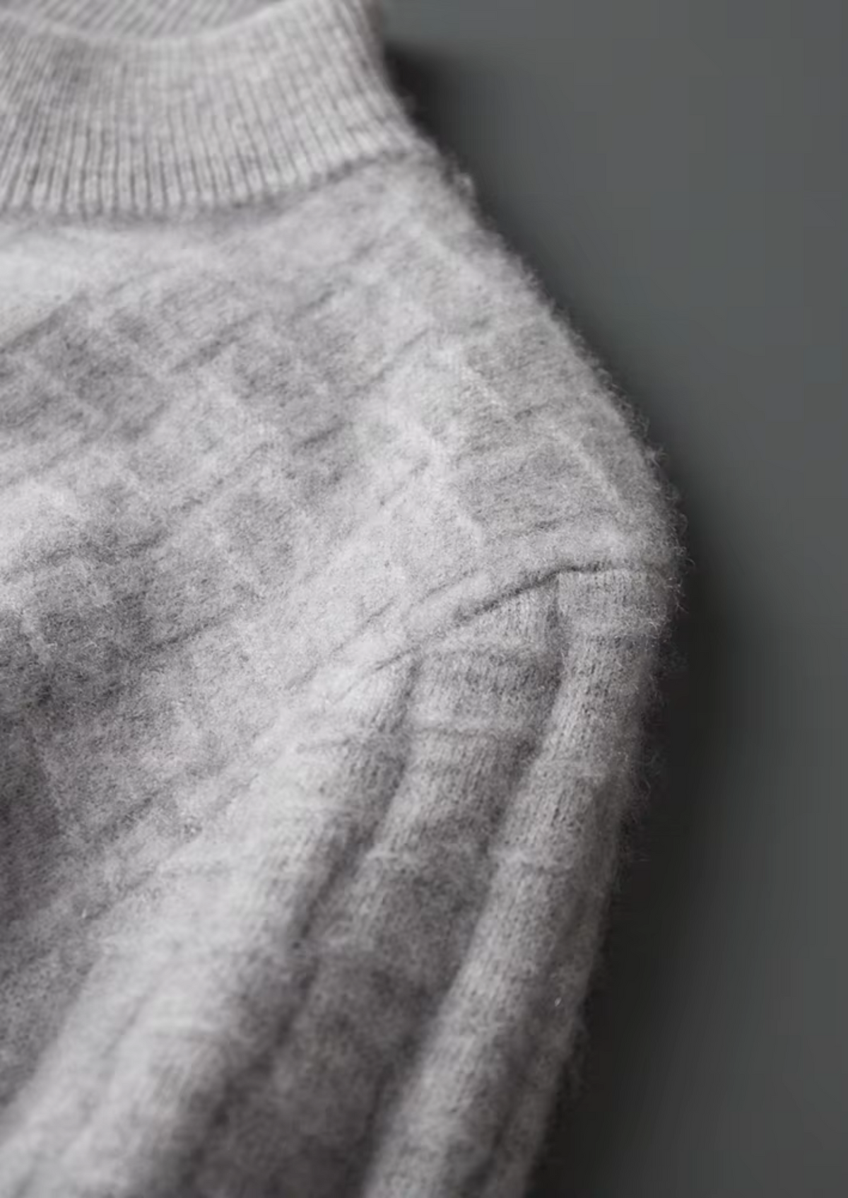 Pure Extra-Fine Merino Wool Textured Mockneck - photo 8
