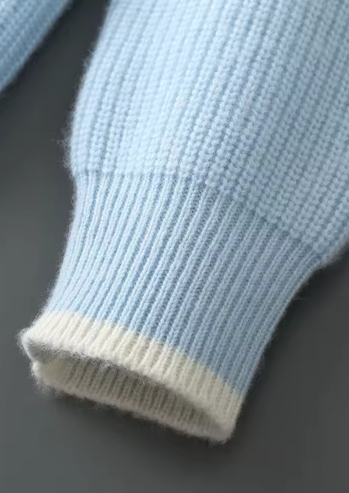 Pure Extra-Fine Merino Wool Two Tone Crewneck - photo 10