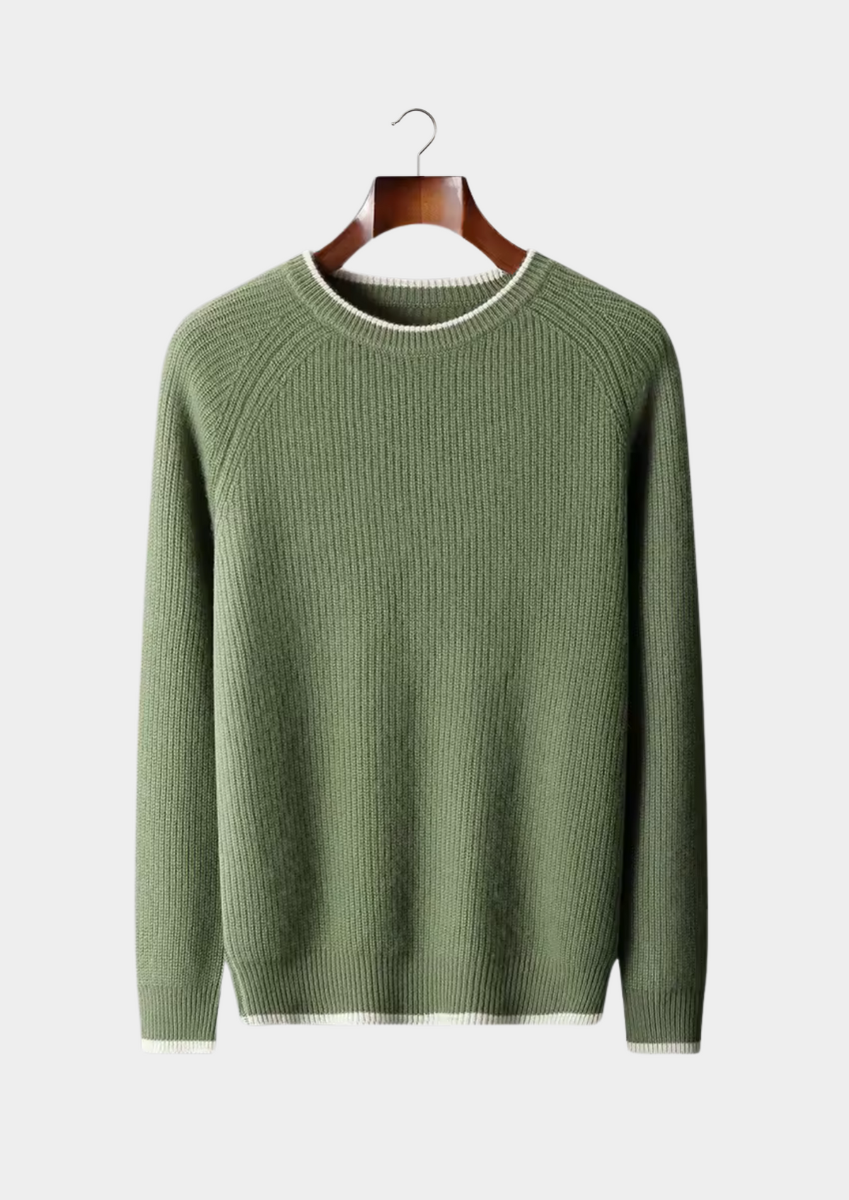 Pure Extra-Fine Merino Wool Two Tone Crewneck - photo 11