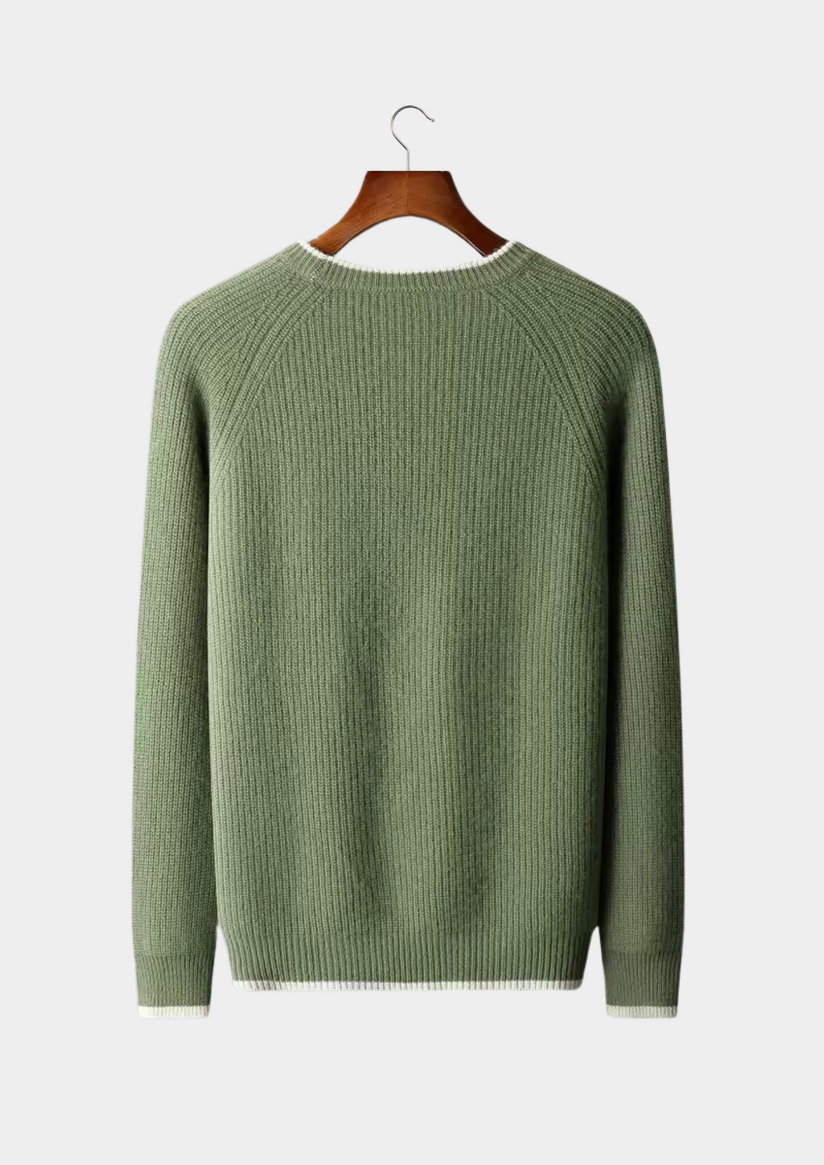 Pure Extra-Fine Merino Wool Two Tone Crewneck - photo 12