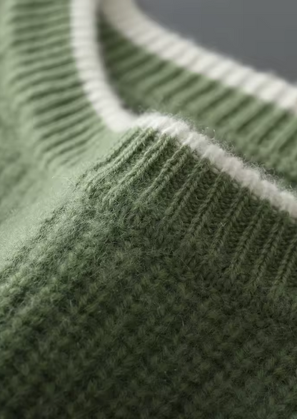 Pure Extra-Fine Merino Wool Two Tone Crewneck - photo 14