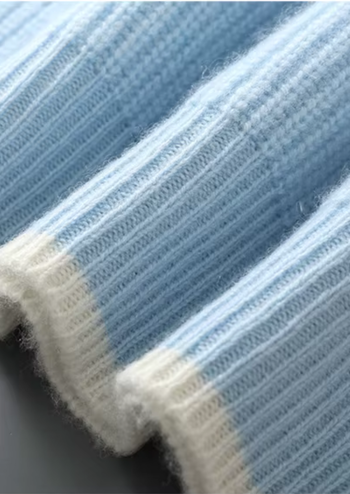 Pure Extra-Fine Merino Wool Two Tone Crewneck - photo 8