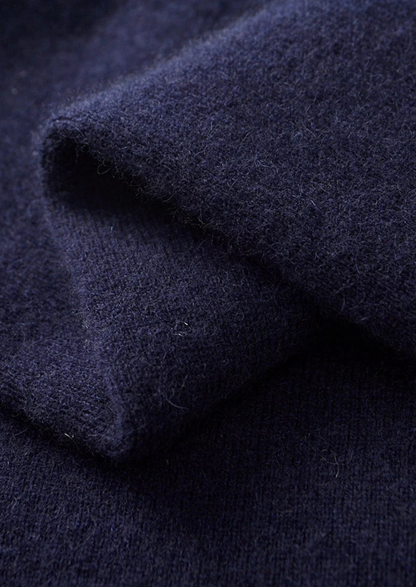 Pure Extra-Fine Merino Wool Two-Tone Polo Cardigan - photo 5