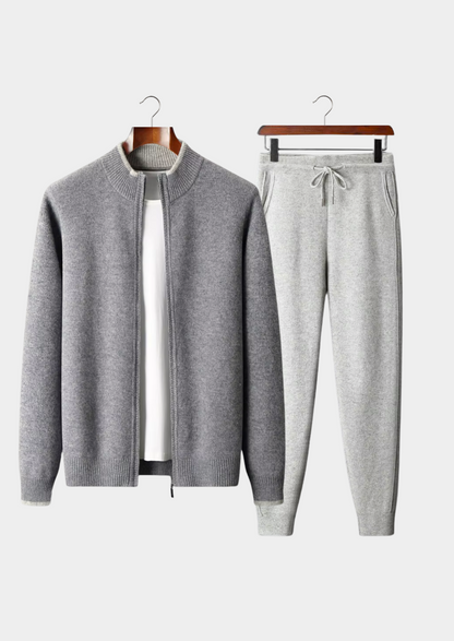 Merino Two Tone Zip Set, Cuffed Leg