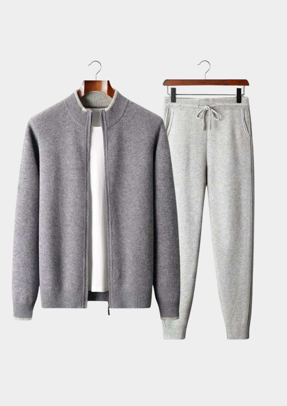 Merino Two Tone Zip Set, Straight Leg - photo 2