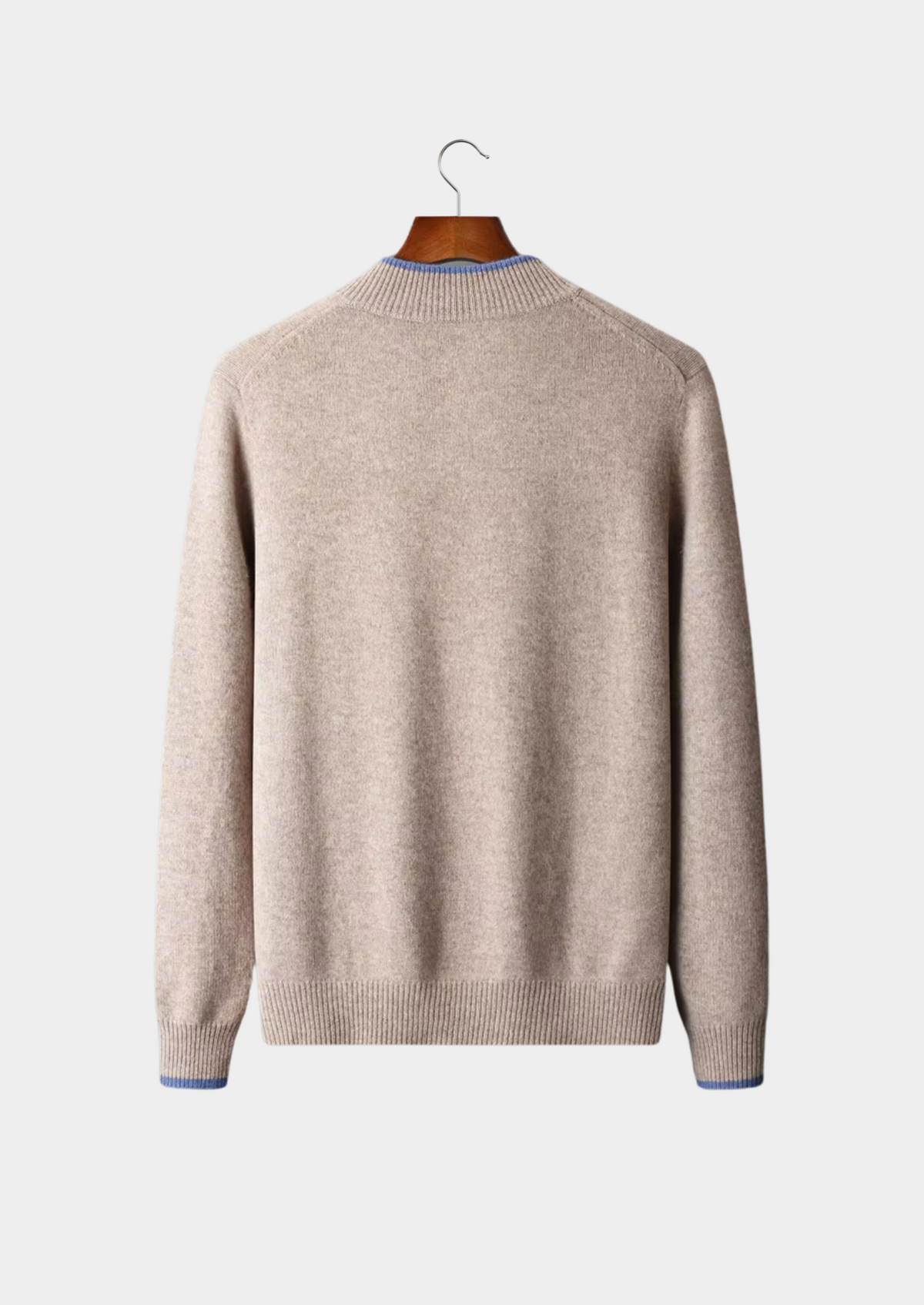 Pure Extra-Fine Merino Wool Two-Tone Zip Cardigan - photo 18