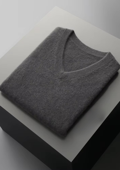 Pure Extra-Fine Merino Wool V-Neck Vest - photo 12
