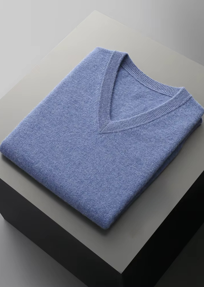 Pure Extra-Fine Merino Wool V-Neck Vest - photo 15