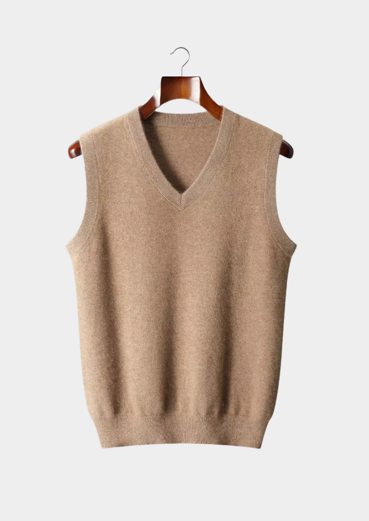 Pure Extra-Fine Merino Wool V-Neck Vest - photo 4