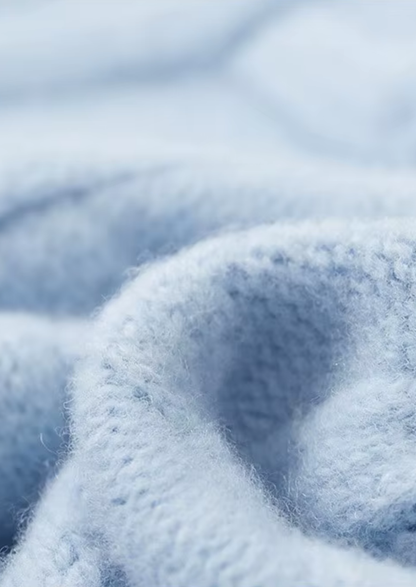 Pure Extra-Fine Merino Wool Wintertime Cable Crewneck - photo 2