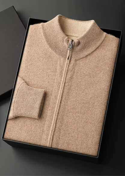 Pure Extra-Fine Merino Wool Zip Cardigan - photo 12