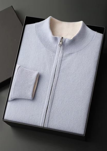 Pure Extra-Fine Merino Wool Zip Cardigan - photo 3
