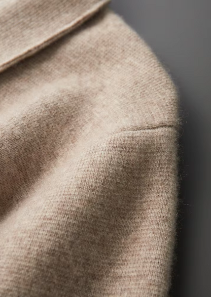 Pure Extra-Fine Merino Wool Zip Polo Cardigan - photo 11