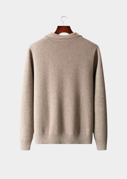 Pure Extra-Fine Merino Wool Zip Polo Cardigan - photo 2