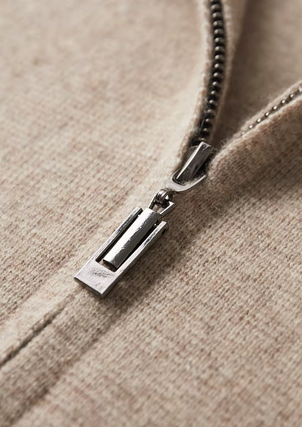 Pure Extra-Fine Merino Wool Zip Polo Cardigan - photo 5