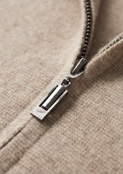Pure Extra-Fine Merino Wool Zip Polo Cardigan - photo 5