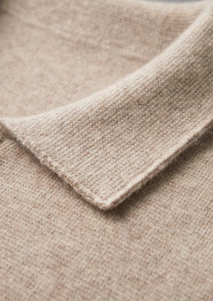 Pure Extra-Fine Merino Wool Zip Polo Cardigan - photo 8