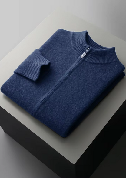 Pure Extra-Fine Merino Wool Zipper Cardigan - photo 13
