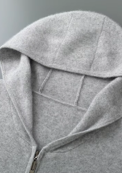 Pure Extra-Fine Merino Wool Zipper Hoodie - photo 6